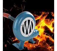 JOUFNING Outdoor Cooking BBQ Air Blower, Iron Gear Popcorn Fan with Hand Crank Tool, Starter Flame Exciter, Metal Blade, Camping Barbecue Fire Bellows Stove(150W)