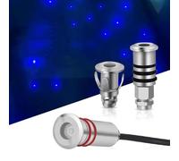 JOUFNING Submersible LED Pool Lights - 1W Outdoor Beam Spotlight, IP68 Waterproof Recessed Pool Wall Light, 12V-24V DC Land Underwater Landscape Lighting(Warm Light,24V-22mm)