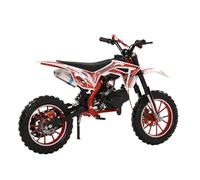 joukares 49cc Kids Dirt Bike - 2-Stroke Gas Powered Motocross with Shock Absorption Springs, Front & Rear Disc Brakes, 10" Anti-Slip & Wear-Resistant Tires, Max Speed 25 MPH, 330 lbs Capacity Red