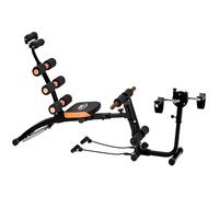 joukares All-in-One Ab Workout Bench with Heavy-Duty Construction,rebound abdominal wheel, abdominal roller,Multi-Gear Adjustment,Versatile Fitness Equipment and Functional Curl Pad, fitness Black