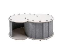 joukares Large Felt Cat Tunnel Bed, Cat Caves for Indoor Cats,Interactive Cat Toy for Fun and Comfort, Peekaboo Cat Cave for Small Medium Large Cats Grey