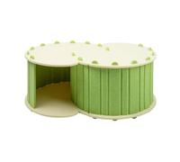 joukares Large Felt Cat Tunnel Bed, Cat Caves for Indoor Cats,Interactive Cat Toy for Fun and Comfort, Peekaboo Cat Cave for Small Medium Large Cats Green