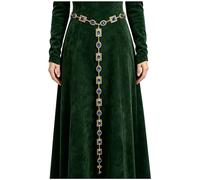Joukavor Women's Medieval Chain Belt Celtic Renaissance Waist Chain, Royal Blue, One Size