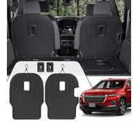 JOULARISE Backrest Mats for 2018-2023 Chevrolet Traverse 7 Seats Accessories, All Weather TPE Kick Mats Interior Seat Back Cover Protector Behind 2nd Row (Backrest Mats 7 Seats)