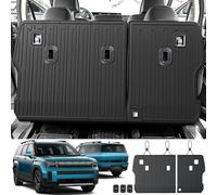 JOULARISE Backrest Mats Kick Mats for 2024 2025 2026 Hyundai Santa Fe 7 Seats Bench Seat Car Mat Accessories, All Weather TPE Protector Behind 2nd Row for Santa Fe(2nd Row Kick Mats)