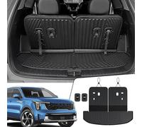 JOULARISE Cargo Mat with Backrest Mats 2-in-1 for 2021-2024 2025 Kia Sorento 6/7 Seats Car Mat Accessories, All Weather TPE Interior Trunk Cargo Liner for S LX EX SX(Cargo Mat with Backrest Mats)