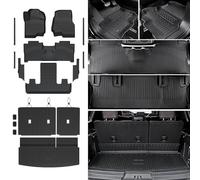 JOULARISE Floor Mats Cargo Mat Set for 2018-2025 Ford Expedition/Lincoln Navigator 7 Seats(Not for Max Model) Car Accessories, All Weather TPE Cargo Liner Backrest Mats Door Sill Protectors(Mats Set)