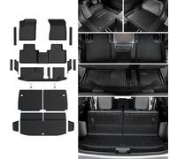 JOULARISE Floor Mats Cargo Mat Set for 2022-2025 Mitsubishi Outlander (Not Fit Sport or PHEV), All Weather TPE Backrest Mat Trunk Mat Cargo Liner Car Accessories(Floor Mats+Backrest Mats+Cargo Mat)
