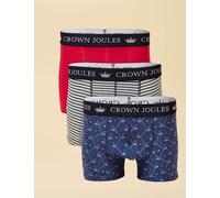 Joules 3 Pack Cotton Rich Jersey Printed Boxers Navy Mix