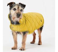 Joules Antique Gold Quilted Dog Coat Gold