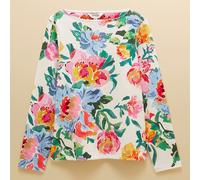 Joules Artist Floral Printed Harbour Boat Neck Breton Top