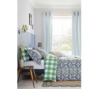 Joules Arts & Crafts 100% Cotton Percale 180 Thread Count Duvet Cover Set Green