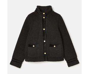 Joules Black Fleur Fleece Jacket Size 16