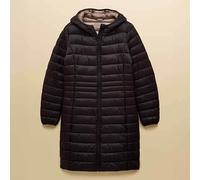 Joules Black Kenley Showerproof Long Padded Coat