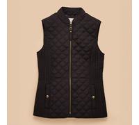 Joules Black Minx Showerproof Quilted Gilet Size 14