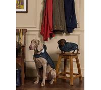 Rosewood x Joules Blackwatch Check Packaway Dog Jacket, Small - Lightweight Water-Resistant Coat with Hood, Adjustable Velcro Fastenings, Portable for Travel & Walks