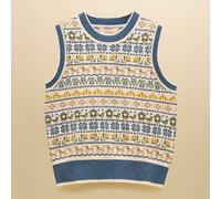 Joules Blue Birds and Bees Intarsia Knitted Tank Top Size L