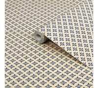 Joules Blue Geometric Smooth Wallpaper