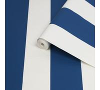 Joules Harborough Stripe Coast Blue Wallpaper - 10m x 52cm