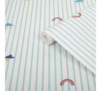 Joules Whatever the Weather Icons Haze Blue Wallpaper - 10m x 52cm
