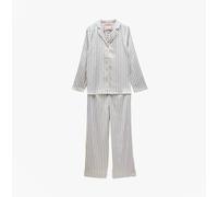 Joules BONNIE Womens Satin Pyjama Set Blue Stripe - Large