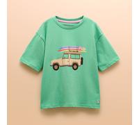 Joules Boys Ben 4X4 Print Top - Green - Size: Age 3