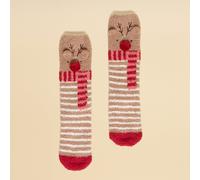 Joules Boys Fluffy Socks - Brown - Size: Large