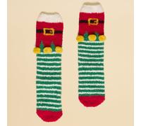 Joules Boys Fluffy Socks - Red - Size: Large