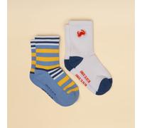 Joules Boys Junior Volley 2 Pack Socks - Blue - Size: Medium