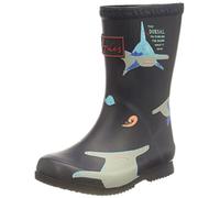 Joules Boy's Roll Up Welly Rain Boot,Navy Sharks,8 UK