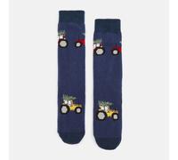 Joules Boys Runaround Socks - Navy Tractor - Size: Large