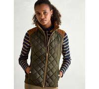 Joules Braemar Luxe Womens Quilted Gilet - Green - Green - UK18 EU46 US14