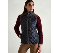Joules Braemar Luxe Womens Quilted Gilet - Navy - Navy - UK10 EU38 US6