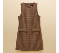 Joules Brown Check Tweed Edwina Shift Dress