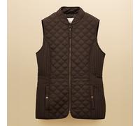 Joules Brown Minx Showerproof Diamond Quilted Gilet