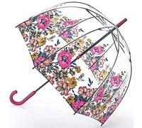 Joules Cambridge Floral Anniversary Birdcage Walking Umbrella Clear Dome Canopy