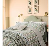 Joules Charleston Stripe Super Kingsize Duvet Cover SET, Green