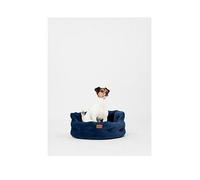 Joules Navy Chesterfiels Pet Bed Navy