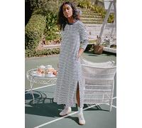 Joules Cleo Striped Midi Dress Navy Stripe