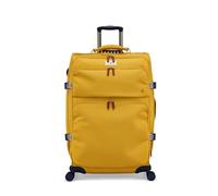 Joules Coast Collection Trolley Travel Luggage Case, 4-Wheel Spinner, Softside Suitcase, Antique Gold, Large