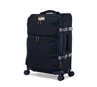 Joules Coast Collection Trolley Travel Luggage Case, 4-Wheel Spinner, Softside Suitcase, French Navy, Medium