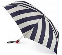 Joules Coastal Stripe Navy White Compact Tiny Folding Handbag Umbrella & Matching Cover