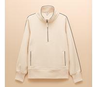 Joules Cream Bronte Funnel Neck Quarter Zip Sweatshirt Size 16
