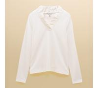 Joules Cream Heidi Frill V Neck Jersey Top