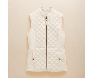 Joules Cream Minx Showerproof Diamond Quilted Gilet