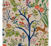 Joules Enchanted Woodland Wallpaper - Antique Creme - 10m