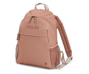 Joules Epwell Collection, Softside Backpack with Adjustable Straps, Fits Laptops 15”, Large 17L, Pink