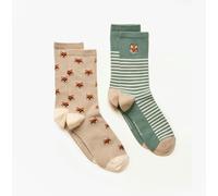Joules EVERYDAY Womens Socks Khaki/Stone