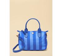 Joules Faux Leather Striped Cross Body Bag Blue Mix