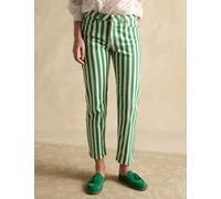 Joules female Cotton Rich Denim Striped Ankle Grazer Jeans - 16 - Green Mix, Green Mix